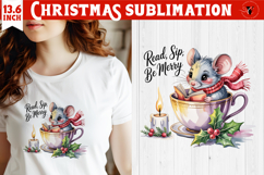 Christmas Book Lover Sublimation | Bookish Christmas PNG Product Image 1