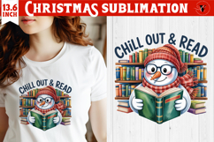 Christmas Book Lover Sublimation | Bookish Christmas PNG Product Image 1