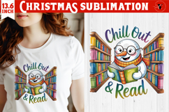 Christmas Book Lover Sublimation | Bookish Christmas PNG Product Image 1