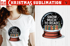 Christmas Book Lover Sublimation | Bookish Christmas PNG Product Image 1