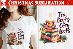 Christmas Book Lover Sublimation | Bookish Christmas PNG Product Image 1
