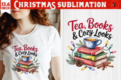 Christmas Book Lover Sublimation | Bookish Christmas PNG Product Image 1