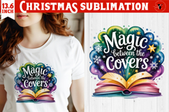 Christmas Book Lover Sublimation | Bookish Christmas PNG Product Image 1