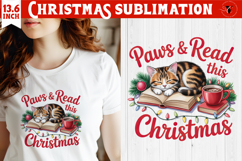 Christmas Book Lover Sublimation | Bookish Christmas PNG Product Image 1