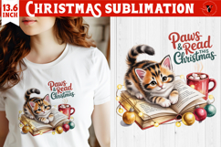 Christmas Book Lover Sublimation | Bookish Christmas PNG Product Image 1