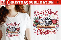Christmas Book Lover Sublimation | Bookish Christmas PNG Product Image 1