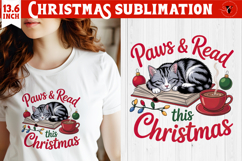 Christmas Book Lover Sublimation | Bookish Christmas PNG Product Image 1