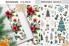 Christmas Printable Bookmark|Watercolor Christmas Decor Product Image 1