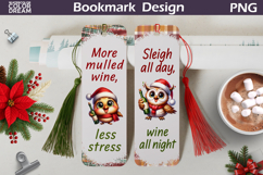 Christmas Bookmarks Bundle | Funny Wine Quotes Bookmark Product Image 3
