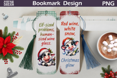Christmas Bookmarks | Funny Wine Quotes Bookmark Product Image 1
