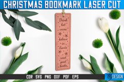 Christmas Bookmark Laser Cut SVG | Christmas Laser Cut SVG Product Image 1