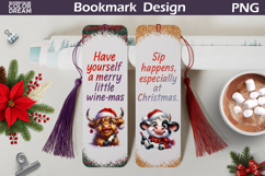 Christmas Bookmarks Bundle | Funny Wine Quotes Bookmark Product Image 8