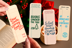 Retro Library Card Bookmark Bundle | Funny Christmas Quotes Product Image 16