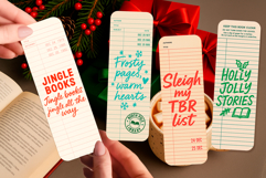 Retro Library Card Bookmark | Funny Christmas Book Quotes Product Image 1