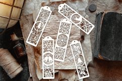 christmas bookmarks on vintage paper