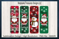 Christmas Santa and Snowman Bookmark PNG Printable Product Image 3