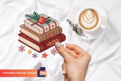 Christmas Books Sticker, Holiday Reading Sticker Pack Product Image 1