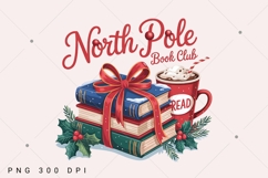 Christmas Books PNG, All Booked for Christmas Png, Book Love Product Image 8