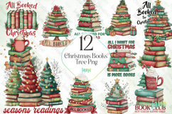 Christmas Books Tree Png Sublimation Product Image 1