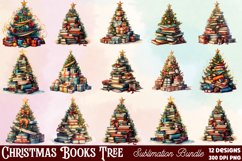 Christmas Books Tree Sublimation Clipart, Christmas Books Tree Clipart, Christmas Books Tree Clipart Bundle, Christmas Books Tree Watercolor, Watercolor Christmas Books Tree, Christmas Books Tree Sublimation, Christmas Books Tree, Christmas Books Tree Cli