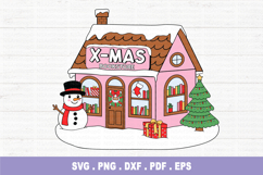 Christmas Book PNG, Bookish SVG, Holiday Coquette Design Product Image 1