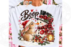 Christmas Boop Cute Snowman & Bunny Christmas PNG Product Image 1