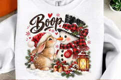 Christmas Boop Cute Snowman & Bunny Christmas PNG Product Image 2
