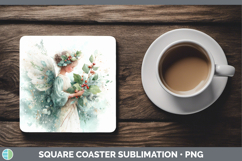 GorgeousChristmas Botanicals Square Coaster design.