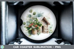 GorgeousChristmas Botanicals Car Coaster design.