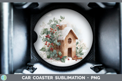 GorgeousChristmas Botanicals Car Coaster design.