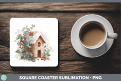 GorgeousChristmas Botanicals Square Coaster design.