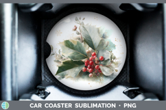 GorgeousChristmas Botanicals Car Coaster design.