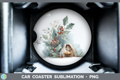GorgeousChristmas Botanicals Car Coaster design.