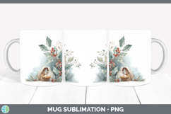 GorgeousChristmas Botanicals Mug Wrap design.