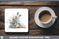 GorgeousChristmas Botanicals Square Coaster design.