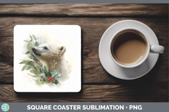 GorgeousChristmas Botanicals Square Coaster design.