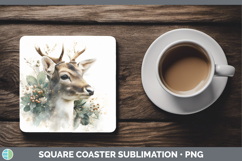 GorgeousChristmas Botanicals Square Coaster design.