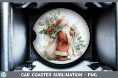 GorgeousChristmas Botanicals Car Coaster design.