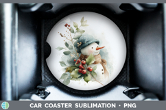 GorgeousChristmas Botanicals Car Coaster design.