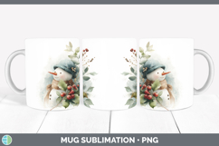 GorgeousChristmas Botanicals Mug Wrap design.