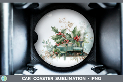 GorgeousChristmas Botanicals Car Coaster design.