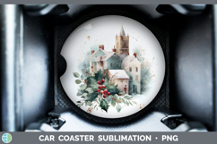 GorgeousChristmas Botanicals Car Coaster design.