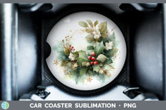 GorgeousChristmas Botanicals Car Coaster design.