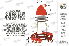 Christmas Wine Bottle Toppers Laser Cut. Christmas SVG Product Image 3