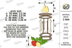 Christmas Wine Bottle Toppers Laser Cut. Christmas SVG Product Image 3
