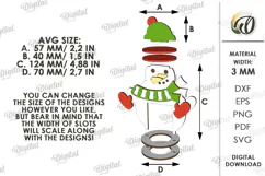 Christmas Wine Bottle Toppers Laser Cut. Christmas SVG Product Image 3