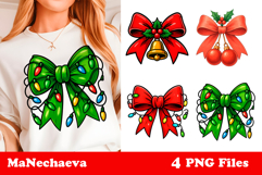 Coquette Christmas Bow Bundle | Holiday Sublimation Design Product Image 14