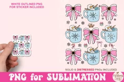 Coquette Christmas png, Coquette Bow Png, Christmas Tree Product Image 3