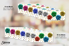Christmas Shiny Bows Sublimation Mug Wraps - 6 Designs Product Image 3