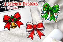 Coquette Christmas Bow Sticker Bundle | Festive Printable Product Image 6